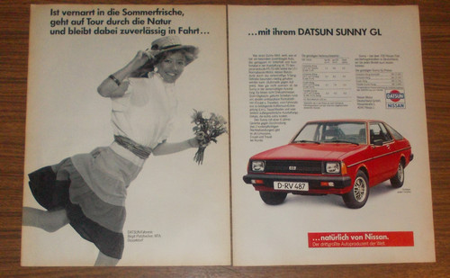 Seltene werbung nissan datsun - seltene,
