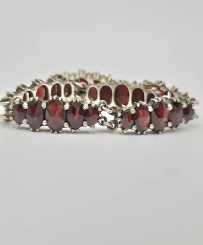 Granat armband silber 333 - armband, gold