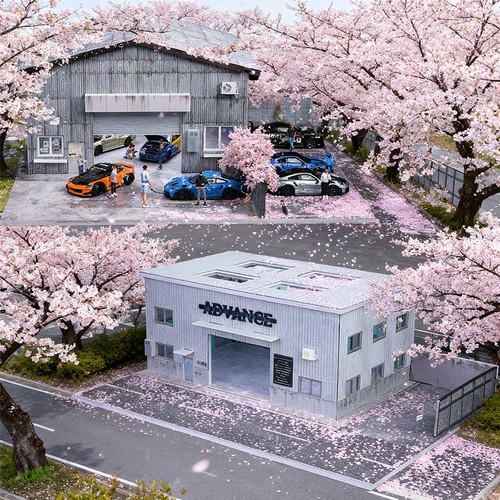 Diorama stadtparkplatz - 1:64,