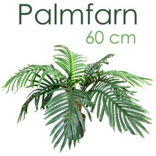 Palme Palmfarn Sagopalme Kunstpflanze Plastik Künstliche Pflanze 60cm Decovego