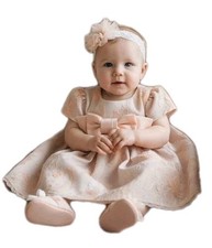 Taufkleid rosa baby - taufkleid, 62