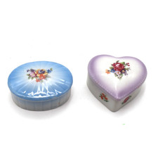 Wagner&Apel Porzellan 2 Deckeldosen herzförmig und oval Schmuckdose DDR