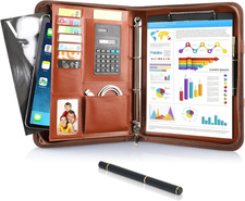 Schreibmappe A4, Konferenzmappe Leder, Dokumentenmappe Mit Reißverschluss, Wasse