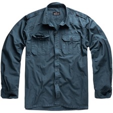 Surplus M65 Basic Shirt Lange Ärmel Herren Lässig Arbeiten Draussen Marine