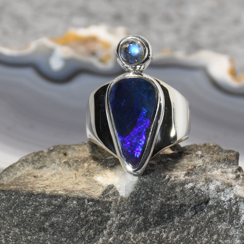 Schwarz opal ring 925er - ring,,