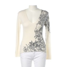 Kaschmirpullover Allude Weiß Schwarz M