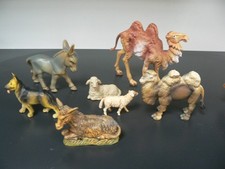 Konvolut Krippen Figuren Tiere Einzelteile  versch. Größen / Materialien