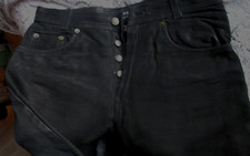 Tschul Vintage Lederhose Lederjeans Gr. 30 Biker Hose aus echtem Rinds Leder