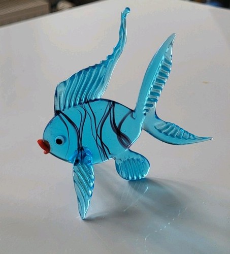 Glasfisch glasfigur fisch blau - fisch,