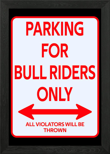 Parking bull riding schild - bull,