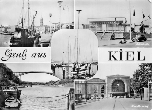 Gruß aus kiel hafenpartie - -,