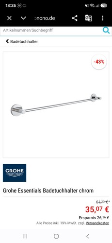 Grohe handtuchhalter - grohe,