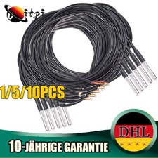 1/5/10PCS DS18B20 1M Kabel Edelstahl Temperatursensor Temperaturfühler 3.0V-5.5V