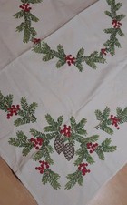 Sehr Alte Tischdecke  Christmas Print Baumwolle  Gr: 90x90cm