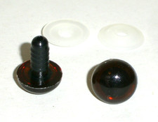 Teddyaugen Kunststoffaugen dunkel amber 12 mm Sicherheitsaugen Augen 15