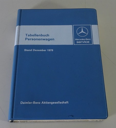 Tabellenbuch mercedes benz - tabellenbuch, mercedes-benz