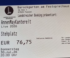 Tickets AnnenMayKantereit Füssen 30.07.26 Stehplatz Karten Eintrittskarten