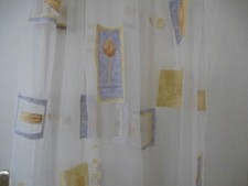 Gardinen 2 Schals Organza mit Schlaufen u. Bleiband   je B 140 cm  L 183cm