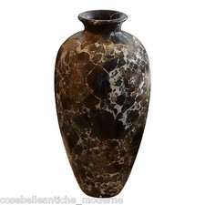 Vase IN Fels Leder Tigerauge Vase Rock Skin Tiger Vintage Classic Home Design