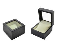 Uhrenbox für eine Uhr aus Holz  mit  Sichtfenster  schwarz