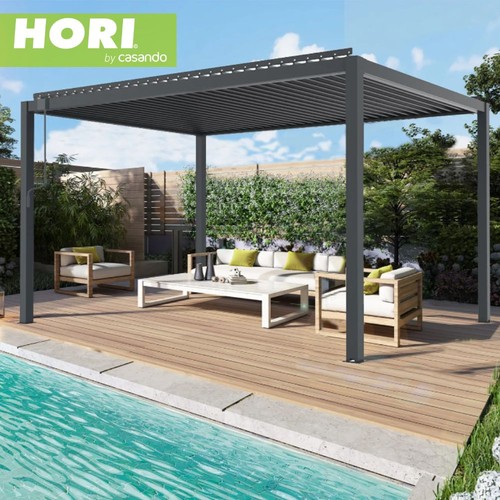 Hori pavillon 3x3 grau - grau, mit