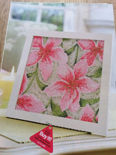 Blumen rosa Lilien Stargazers Lilies- Stickvorlage aus englischer Zeitschrift