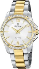 Festina F20594/1 Mademoiselle Damenuhr Armbanduhr Wasserdicht 35 mm silber/ gol
