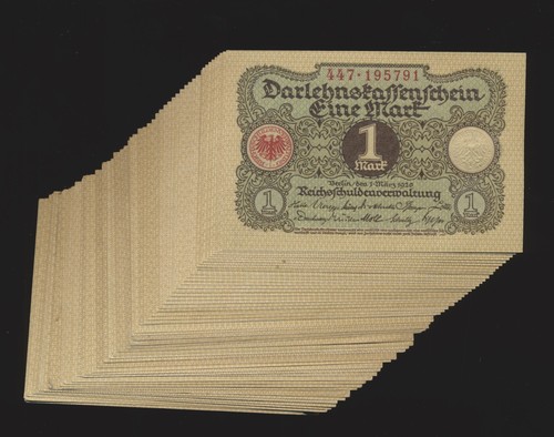 Reichsbanknote 50x 1 mark - reichsbanknote,