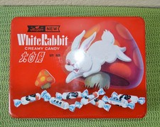 Blechdose China White Rabbit Rolls Hasen Hase Metalldose Blechschachtel DDR