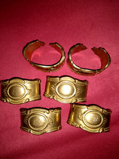 Serviettenringe aus Messing 6er Set, Massiv und schwer, mit "B" personalisiert