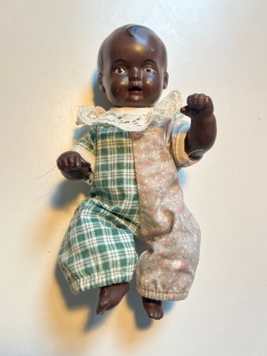 Puppe strampelchen schwarz - sk-puppe,