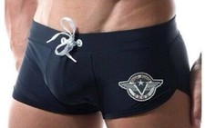 Oboy Beach Wings Sprinter Hose / Schwarz Größe XXL Neue Gratis P & P UK Verkäufer