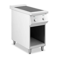 Induktionsherd Standherd 8500 W 2 Kochfelder bis 260 °C Edelstahl