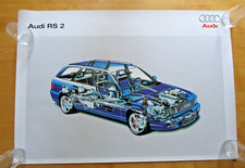 Plakat/Poster Audi RS 2 Explosionszeichnung 100 x 70 cm