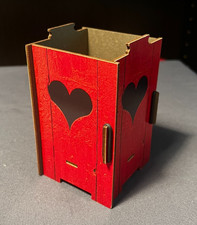Werkhaus Stiftebox Stiftehalter Rot Herz Toilettenhäuschen - Zustand neuwertig