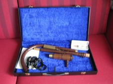 Körber Bass Crumhorn in F,  Krummhorn, mit  dazu gehörendem Kasten