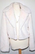 Damen Pelz Optik Abend Braut kurze Jacke mit Kragen s m l xl