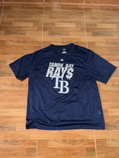 Original TAMPA BAY RAYS MLB Shirt von Majestic COOL BASE Größe XL Navybl. Trikot