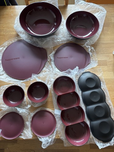 Tupperware allegra merlot set - tupperware,