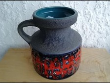 Vase CARSTENS TÖNNIESHOF 7109-15 Relief & Fat Lava 70er Mid Century Retro