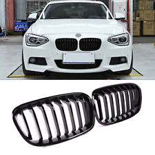 für BMW 1er F20 F21 vor Mopf Nieren Grill GLANZ SCHWARZ Einzelsteg Kühlergrill