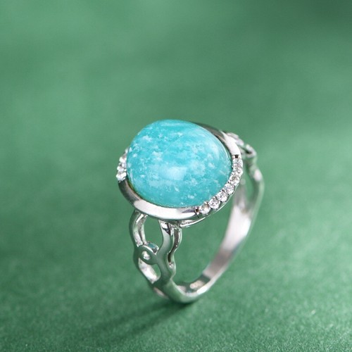 L05 ring ovaler amazonit - ring,
