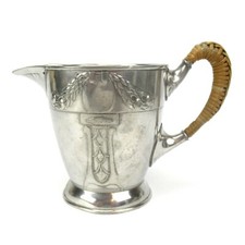 Kayserzinn Milchkännchen Jugendstil Karl Berghof Entwurf 1905 Antique Creame