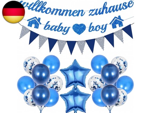 Welcome home baby deko junge - home,