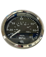 Geschwindigkeitsmesser Pitotrohr   0-65 MPH schwarz/poliert