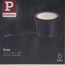 LED Wandfluter Paulmann Ocos 946.72 LED-Bo­den-Ein­bau­leuch­te Anthrazit, Neu