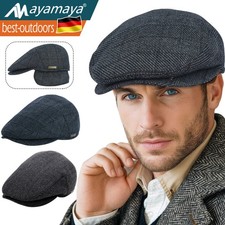 Verstellbare Herren Winter Warme Baskenmütze Schiebermütze Gatsby Schirmmütze