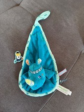 Lilliputiens | Nashorn | Schnuffeltuch | Kuscheltuch | Schnullertuch Fingerpuppe