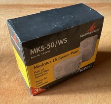 Monacor MKS-50/WS Paar Kompakt-/Miniboxen Metallgehäuse weiß unbenutzt Ovp