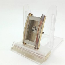 Armbanduhr Ersatz Gehäuse Leergehäuse Rechteckig mit Uhrenglas Farbe Gold 270120